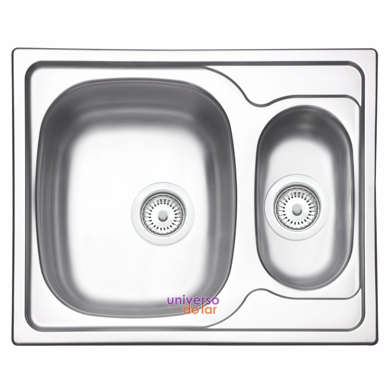 Cuba de Sobrepor Vega 1.5C 34 R Cuba Auxiliar com Acabamento Pré Polido 62x50 cm - Aço Inox