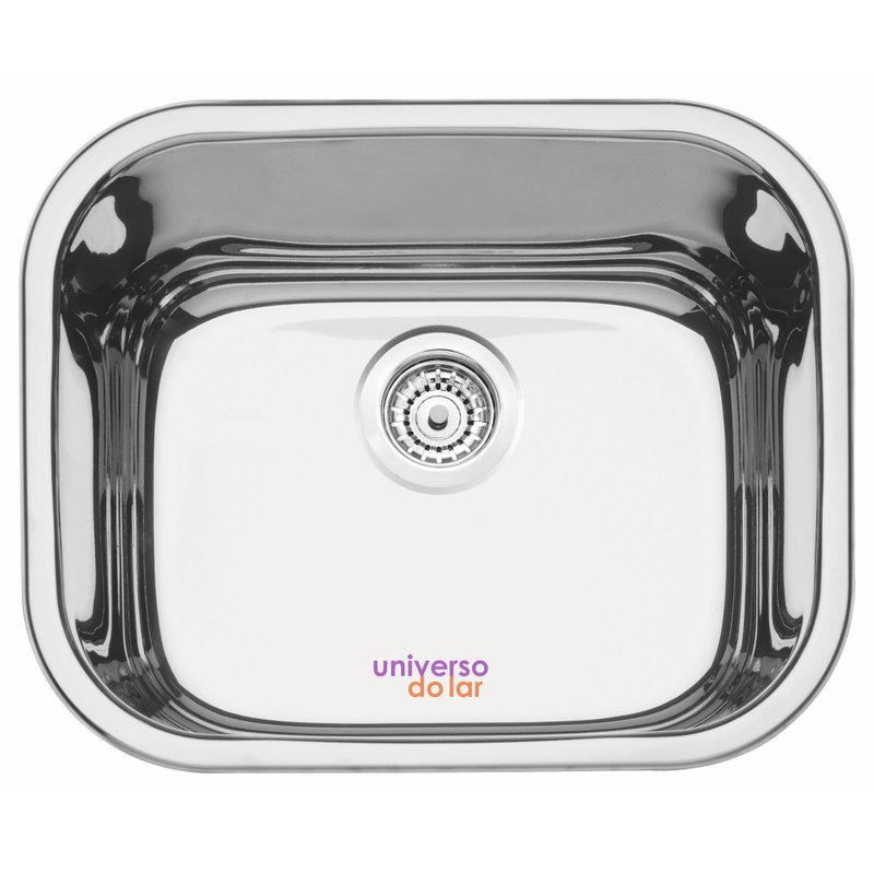 Cuba de embutir/sobrepor Aria Maxi 50 BS em Aço Polido 50x40 cm - Aço Inox