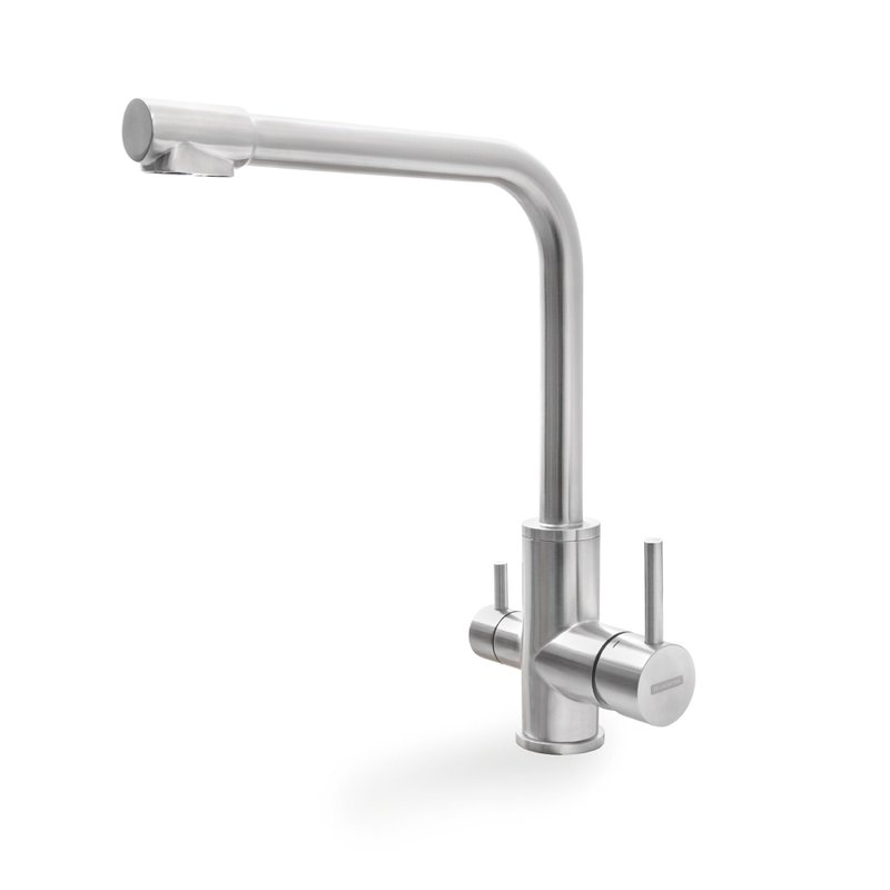 Misturador Monocomando Monde Filter em Aço Inox com Saída Adicional para Água Filtrada - Aço Inox