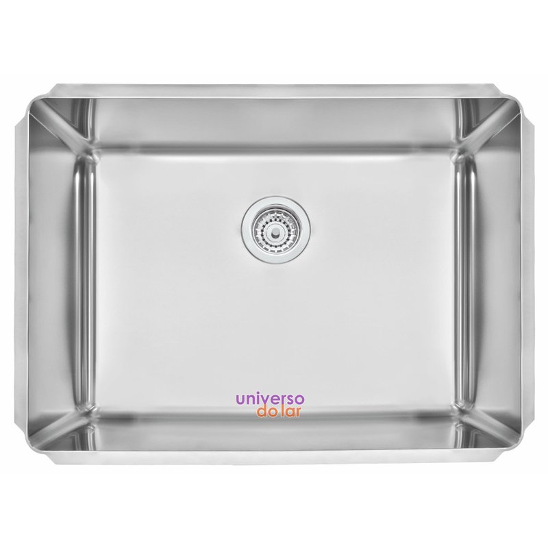 Cuba Profissional de embutir Dritta Pro em Aço Inox com Acabamento Scotch Brite 70x50 cm - Aço Inox