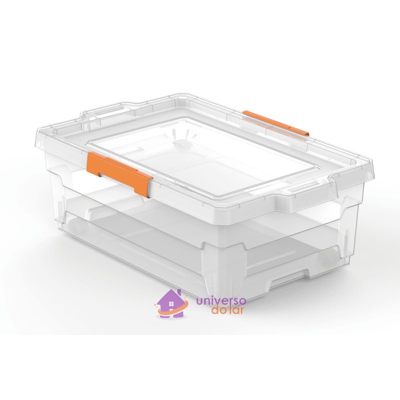 Caixa Organizadora T-Force em Polipropileno Transparente 40 L