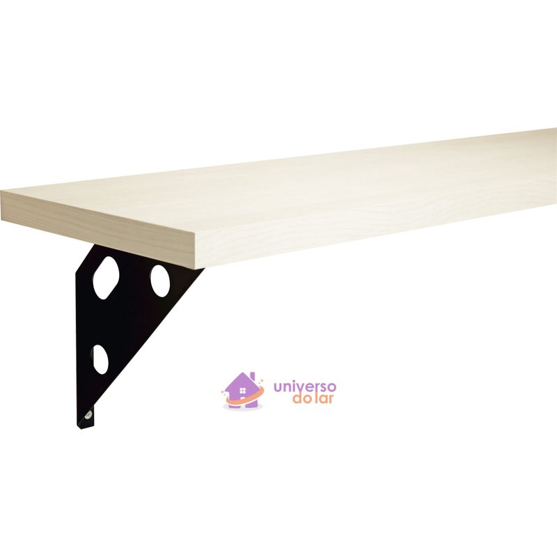 Prateleira Elite Maple 120cm x 25cm com Suporte Metálico