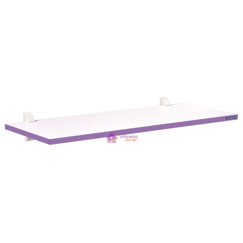 Prateleira Color Branca 90cm x 25cm - Lilas