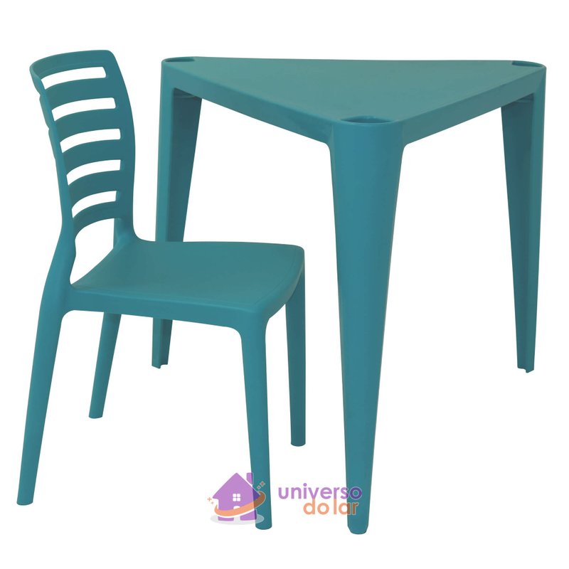 Conjunto de Mesa e Cadeira Sofia Infantil em Polipropileno