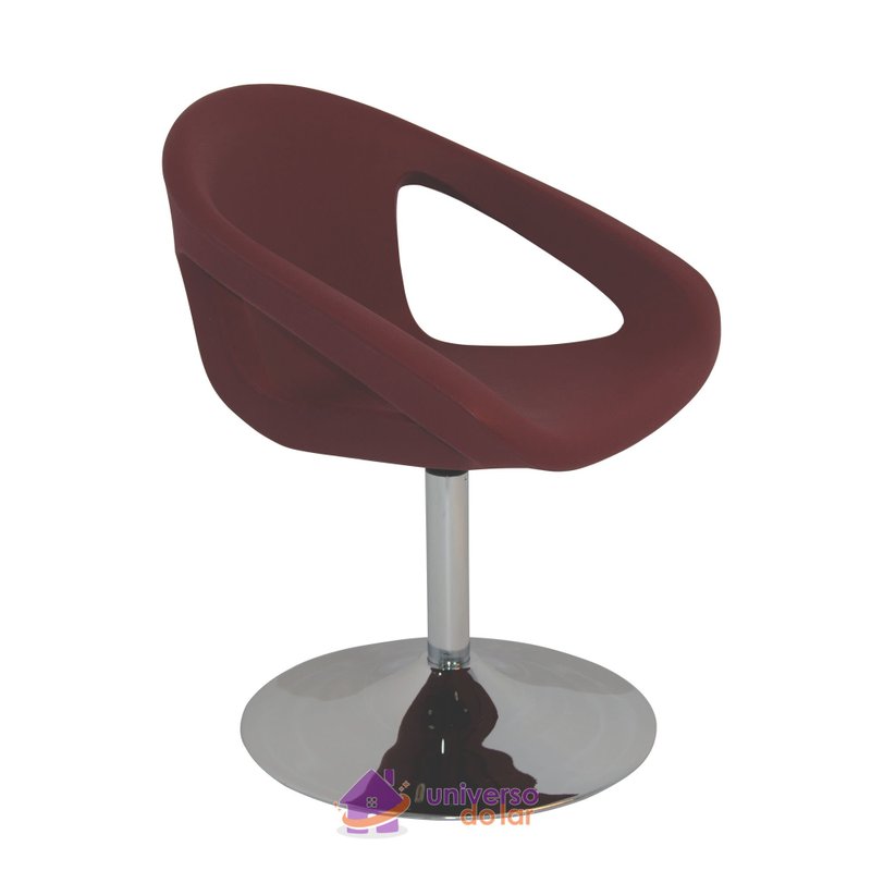 Poltrona Delice Marsala com Base Central em Polietileno