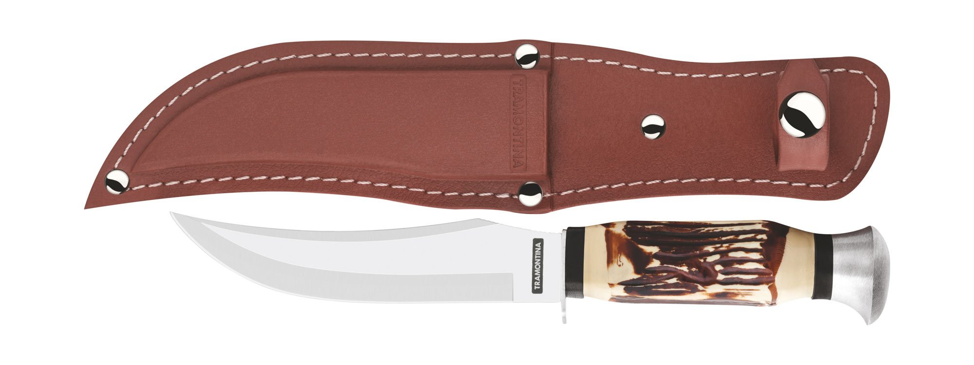Faca Tramontina Esporte Inox Cabo ABS Bainha Marrom Sintético 5