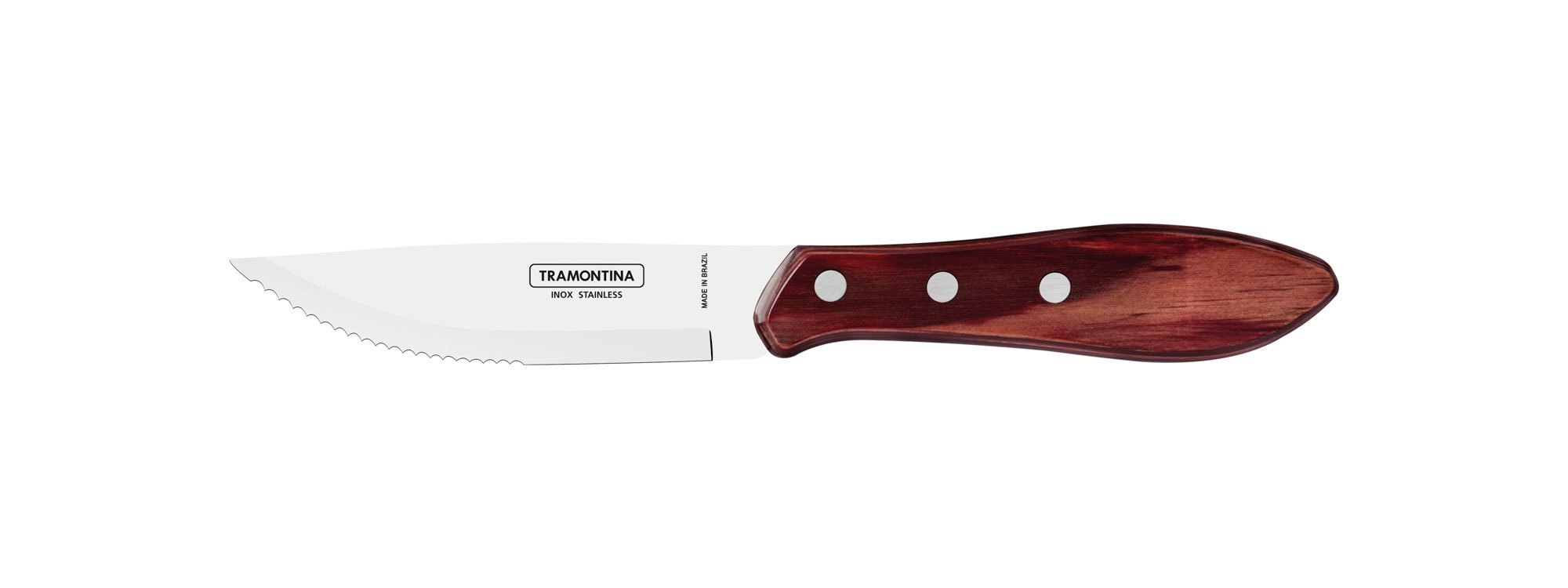 Faca Churrasco Jumbo Tramontina Inox Cabo Madeira Polywood