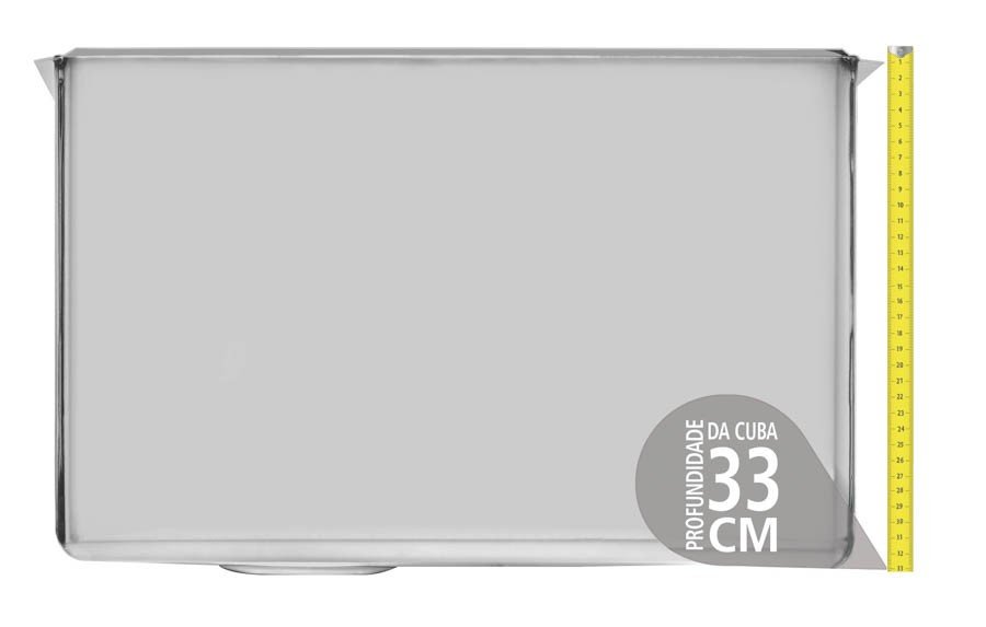 Cuba Profissional de embutir Dritta Pro em Aço Inox com Acabamento Scotch Brite 50x50 cm