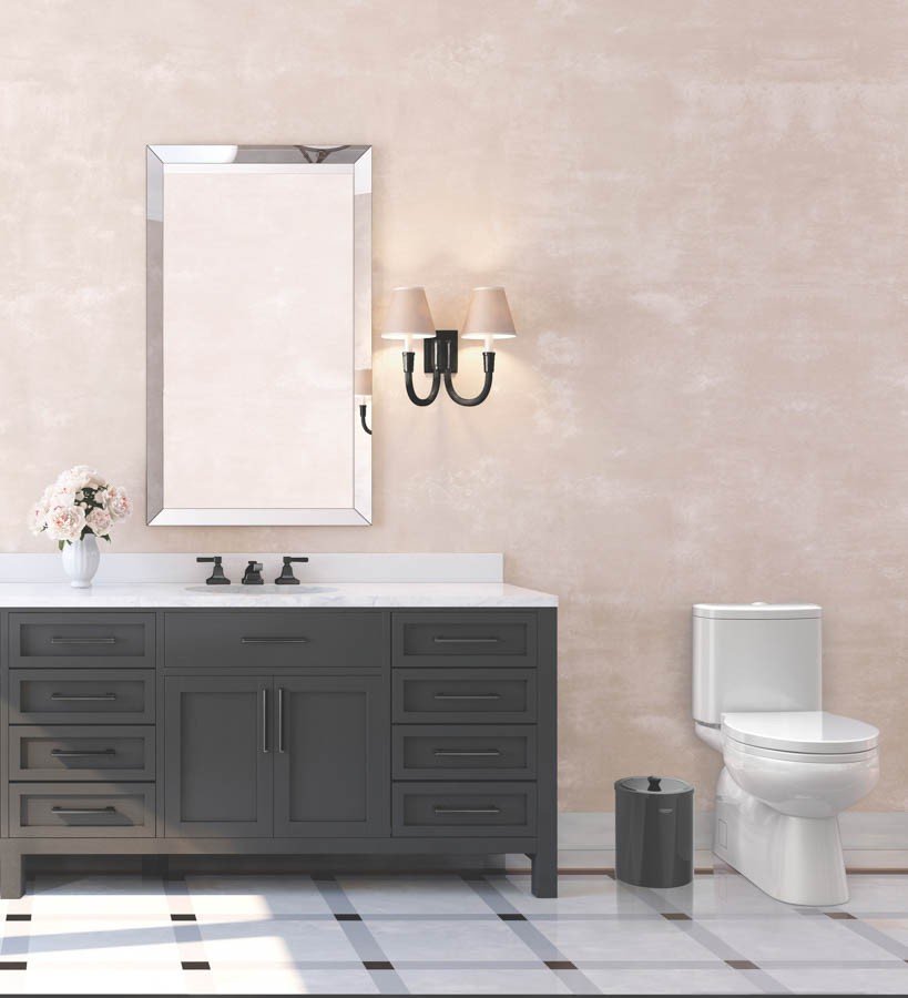 Lixeira Tramontina Útil Aço Inox Polido Revestimento Black Lixeira Tramontina Útil Aço Inox Polido Revestimento Black