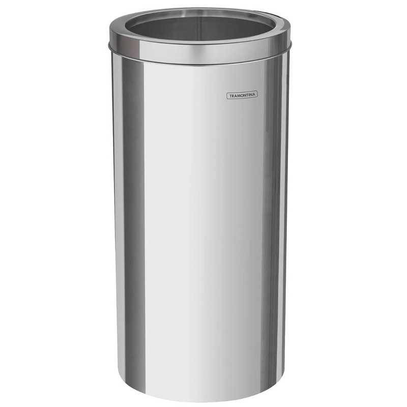Lixeira Inox Institucional com Acabamento Polido 30 L
