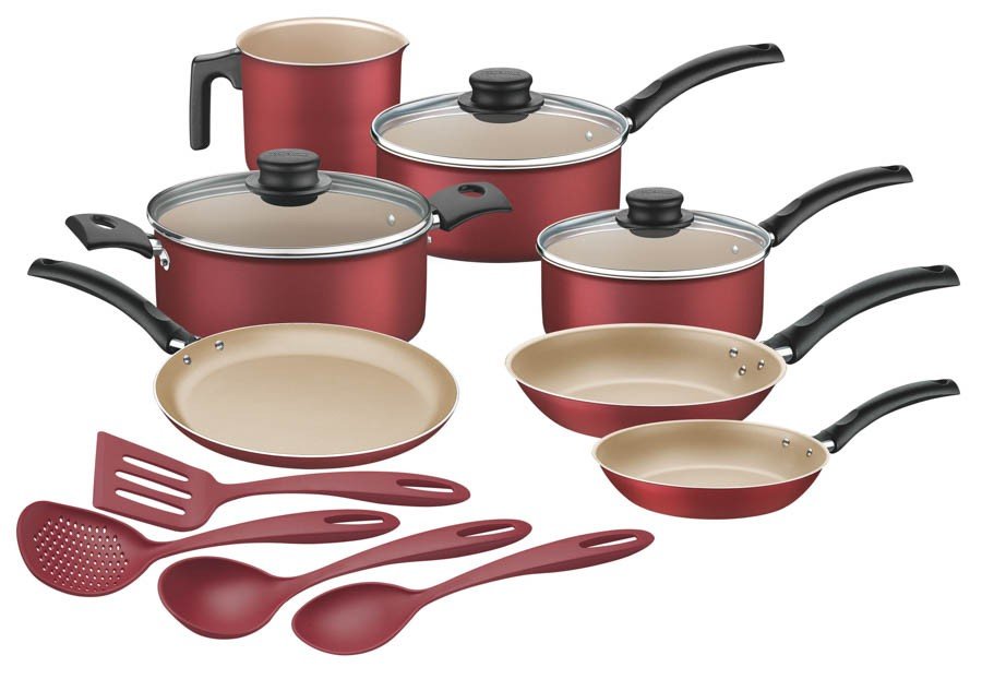 Kit Cozinha Turim Alumínio Revestimento Antiaderente Starflon Max Vermelho 11 Peças