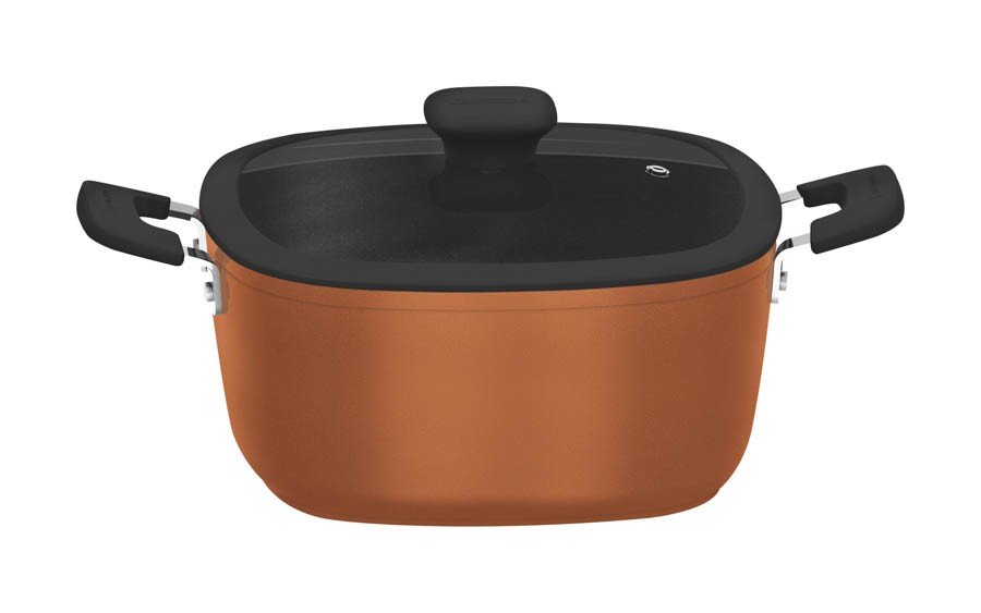 Caçarola Retangular Refinatta Alumínio Revestimento Antiaderente Starflon 24 cm 4,8 L