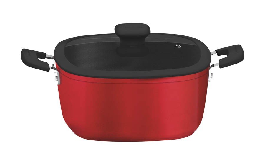 Caçarola Retangular Refinatta Alumínio Revestimento Antiaderente Starflon 24 cm 4,8 L
