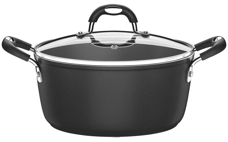 Caçarola Mônaco Induction Alumínio Revestimento Antiaderente Starflon Preto 28 cm 6,4 L