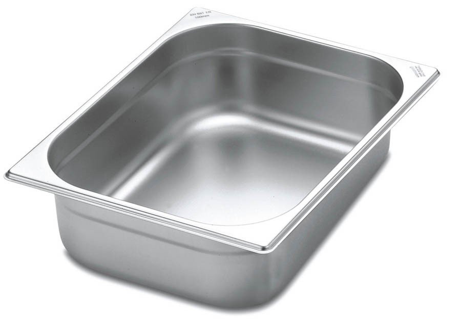 Cuba Gastronômica 1/2 em Aço Inox sem Alças Profundidade 180 mm - Aço 304 -