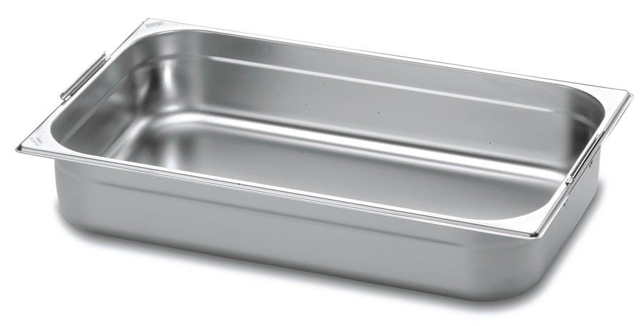 Cuba Gastronômica 1/1 em Aço Inox com Alças Móveis Profundidade 150 mm - Aço 304 -