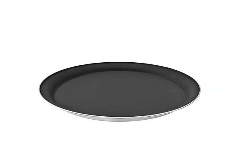 Grand plateau inox rond 2 poignées 36 cm Grand plateau inox rond 2 poignées 36 cm