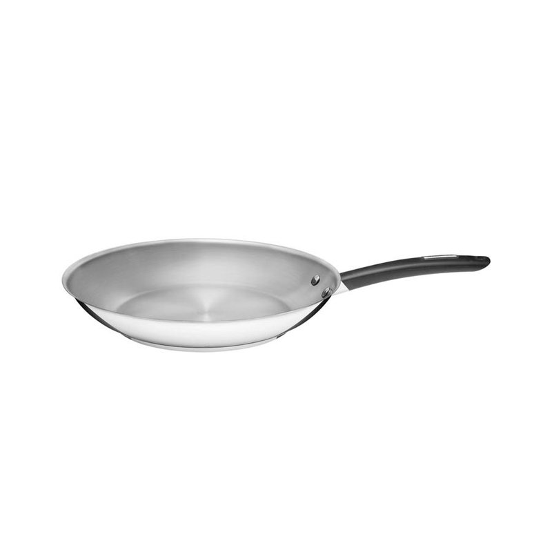 Frigideira Duo Silicone Rasa em Aço Inox Fundo Triplo com Cabo de Silicone 20 cm 1,1 L