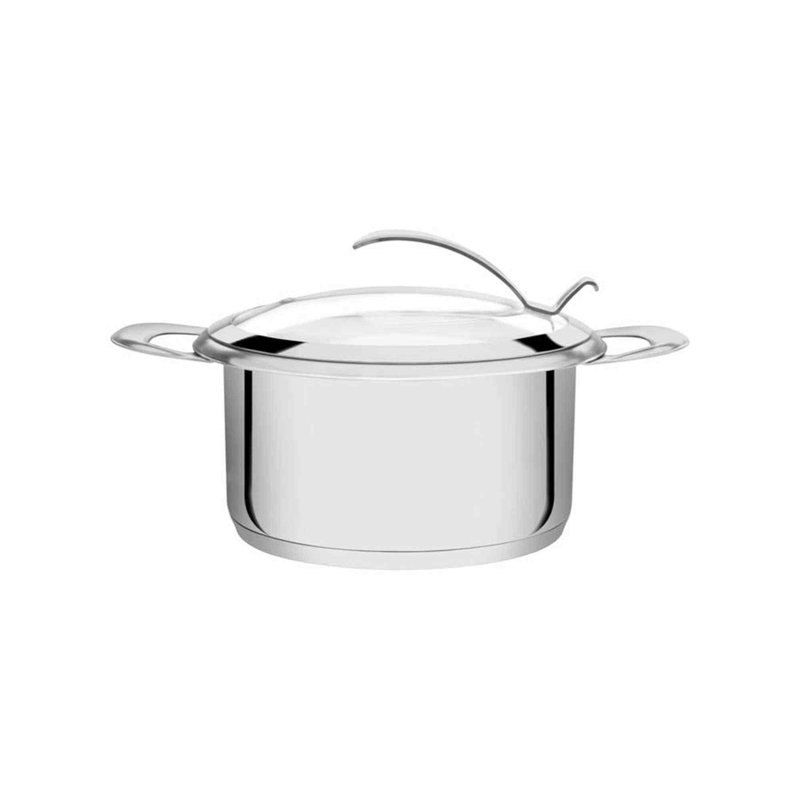 Caçarola Rotonda Ceramic Funda em Aço Inox Fundo Triplo Revestimento Interno em Cerâmica