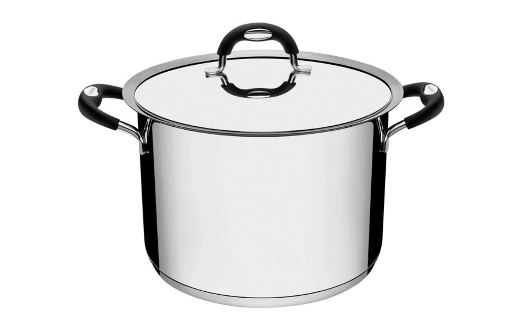 Caldeirão Tramontina Duo Silicone Aço Inox Fundo Triplo Tampa Alças  Silicone 24cm 7,7L - 62485240