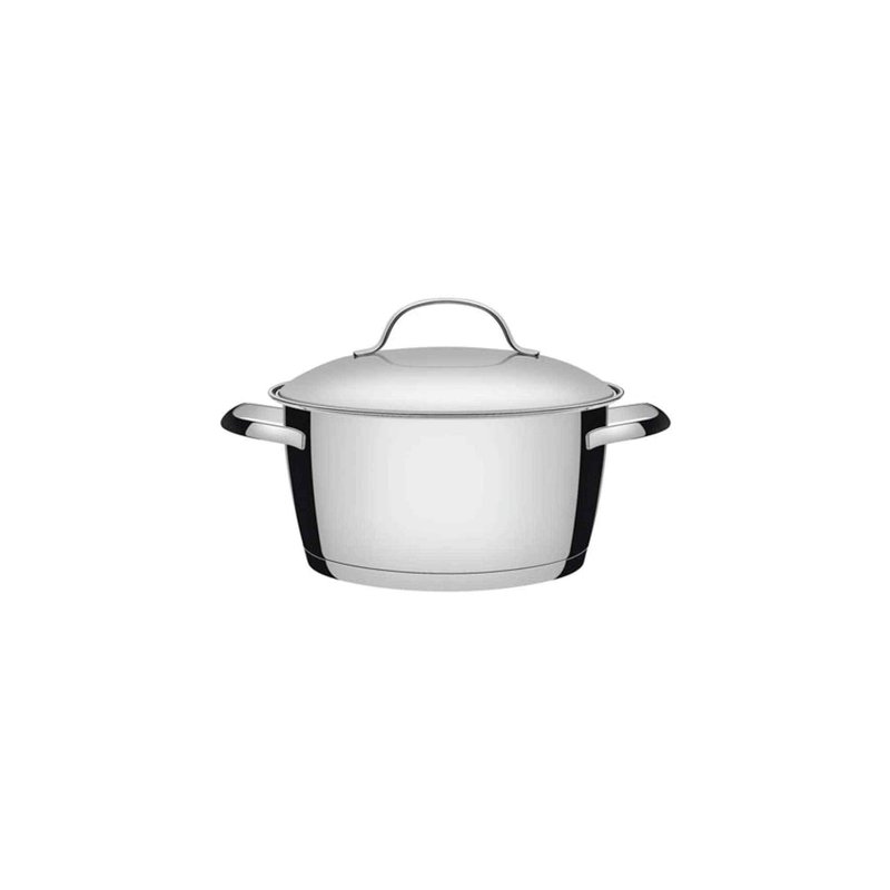 Caçarola Funda Allegra em Aço Inox com Fundo Triplo 16 cm 1,5 L