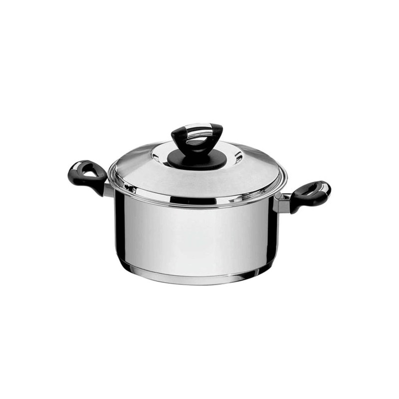 Caçarola Solar Baquelite Funda em Aço Inox Fundo Triplo com Tampa Alças de Baquelite 20 c