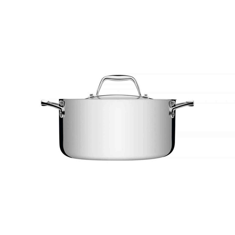 Caçarola Trix Funda em Aço Inox Corpo Triplo com Tampa e Alças 16 cm 1,7 L