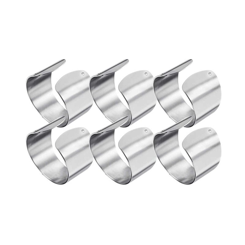 Conjunto de Argolas para Guardanapo Oriente Crystal em Aço Inox com Cristais 6 Peças