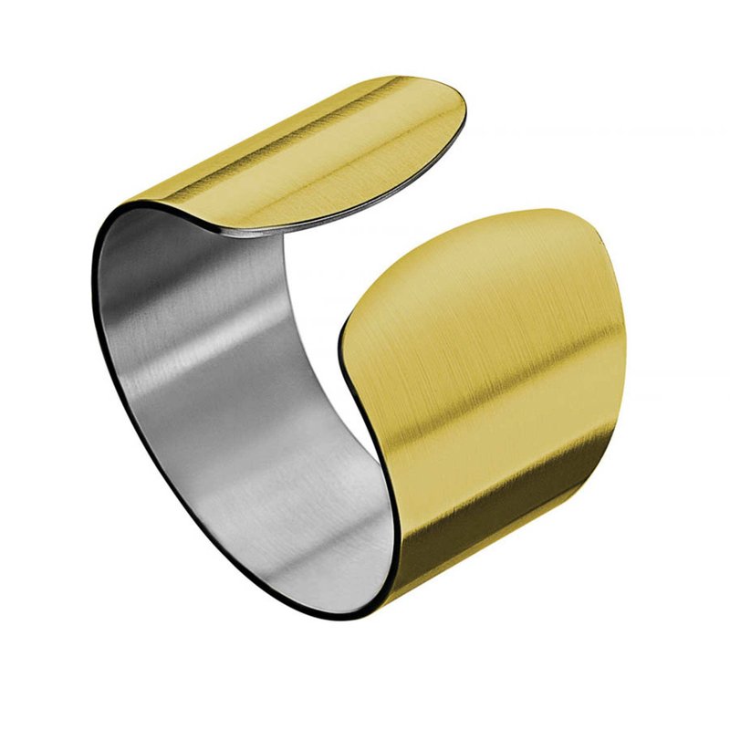 Conjunto de Argolas para Guardanapo Doratta em Aço inox Acabamento Dourado 6 Peças