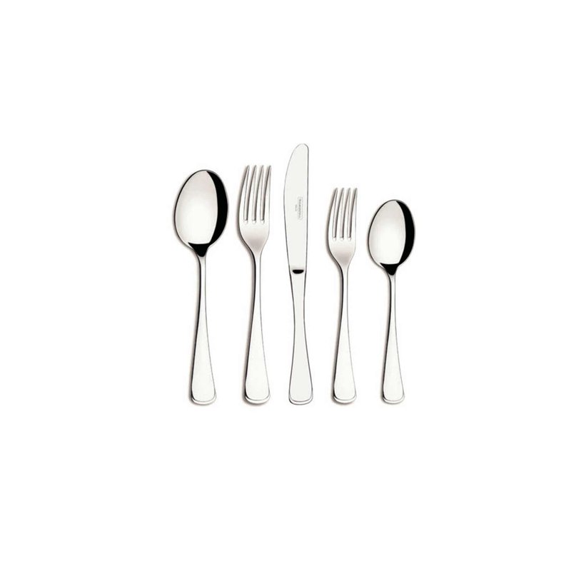 Faqueiro Mônaco em Aço Inox com Facas de Mesa Acabamento Alto Brilho com Detalhes no Cabo