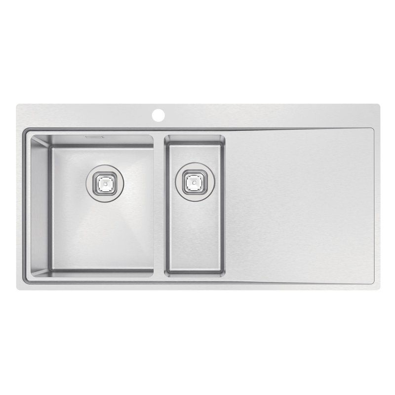 Cuba de Sobrepor Design Collection Smooth 1.5C 34 EX em Aço Inox com Acabamento Scotch Br