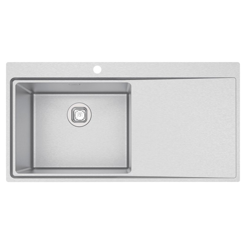 Cuba de Sobrepor Design Collection Smooth 1C 50 Plus EX em Aço Inox com Acabamento Scotch