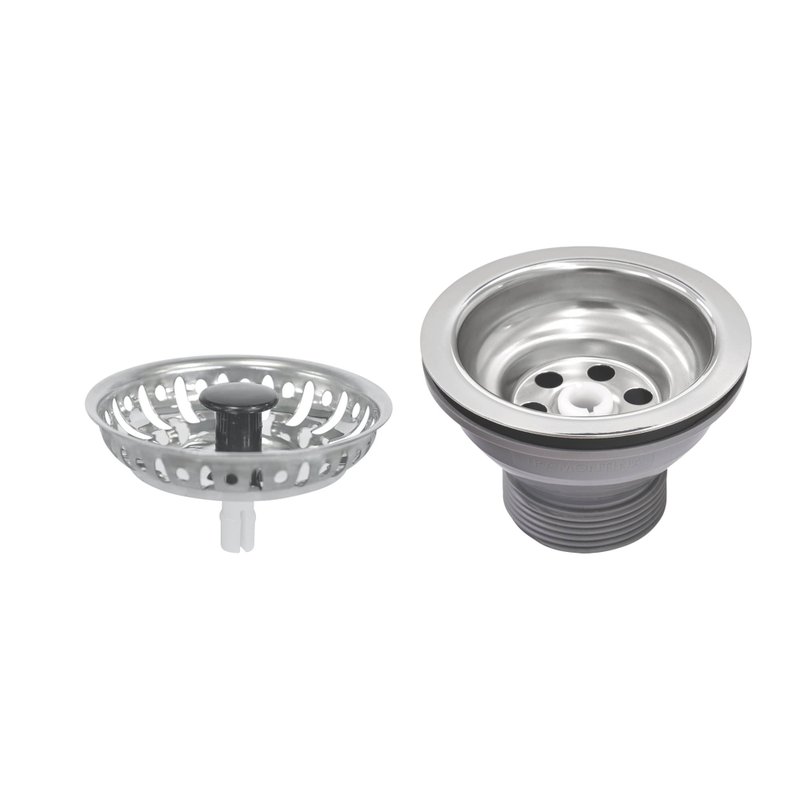 Válvula Econômica para Pias Cubas e Tanques 3 1/2" sem Escape em Aço Inox e Polipropileno