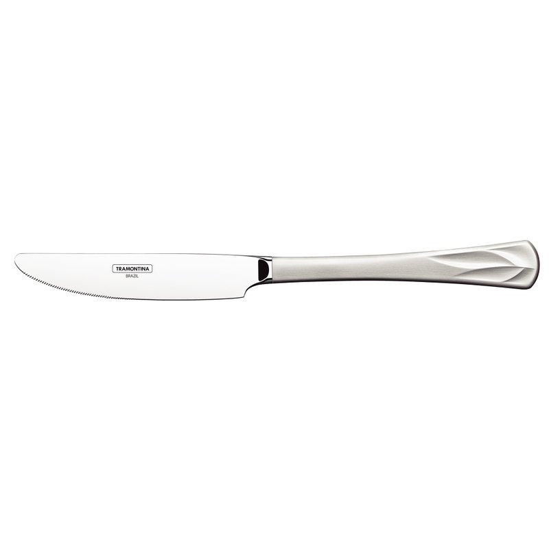 Faca para Sobremesa Escultura em Aço Inox Acabamento Brilho e Fosco