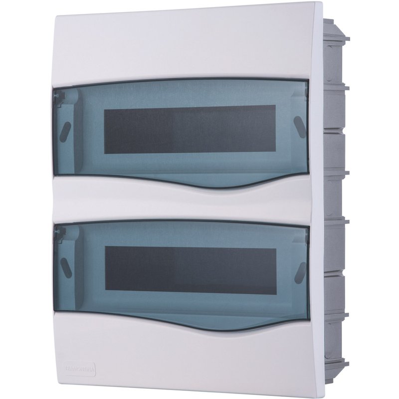 Quadro de Distribuição de Embutir 24 DIN ou 16 NEMA com Porta Transparente