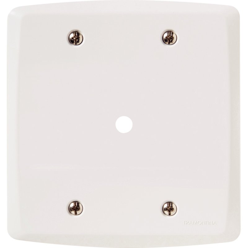 Placa com 1 Furo 9,5 mm 4x4 Lux² Branca