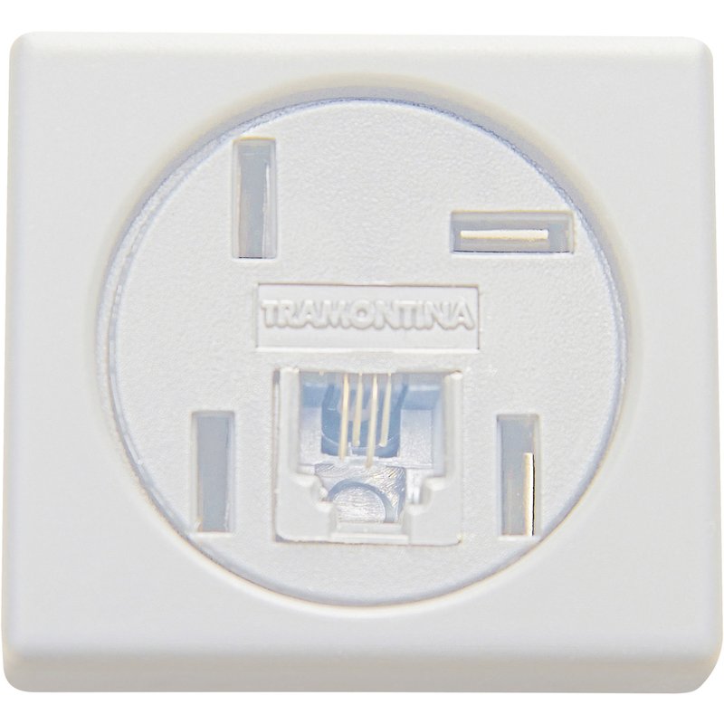 Módulo Tomada de Telefone 4 pinos e RJ11 IzyFlat Modelo Americano Branco