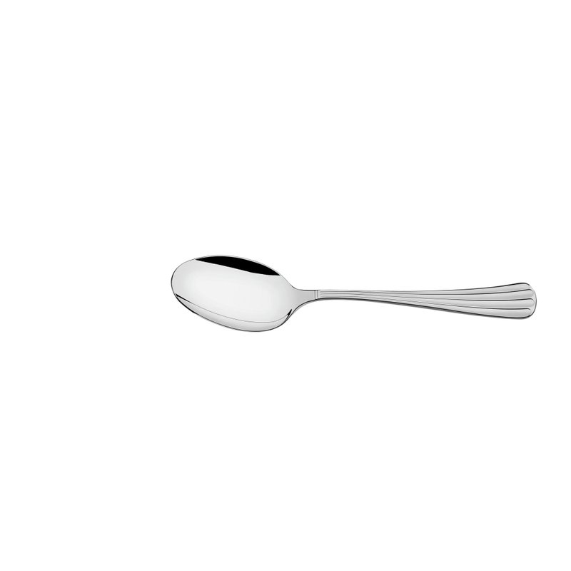 Colher Média Viena em Aço Inox Acabamento Alto Brilho com Detalhes em Alto Relevo no Cabo