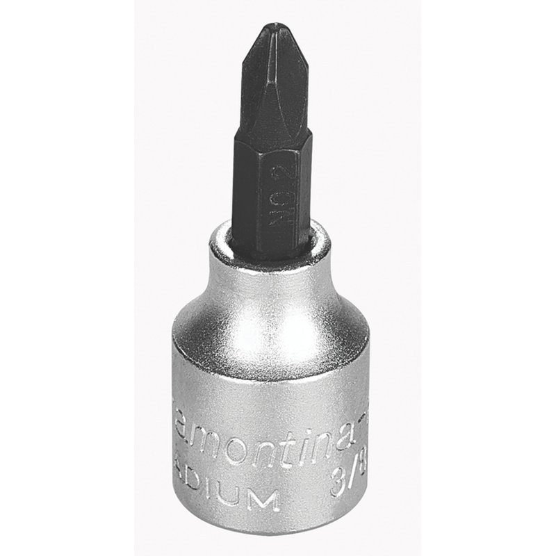 Soquete em Aço Cromo Vanádio Ponta Cruzada NR2 - Encaixe 3/8"