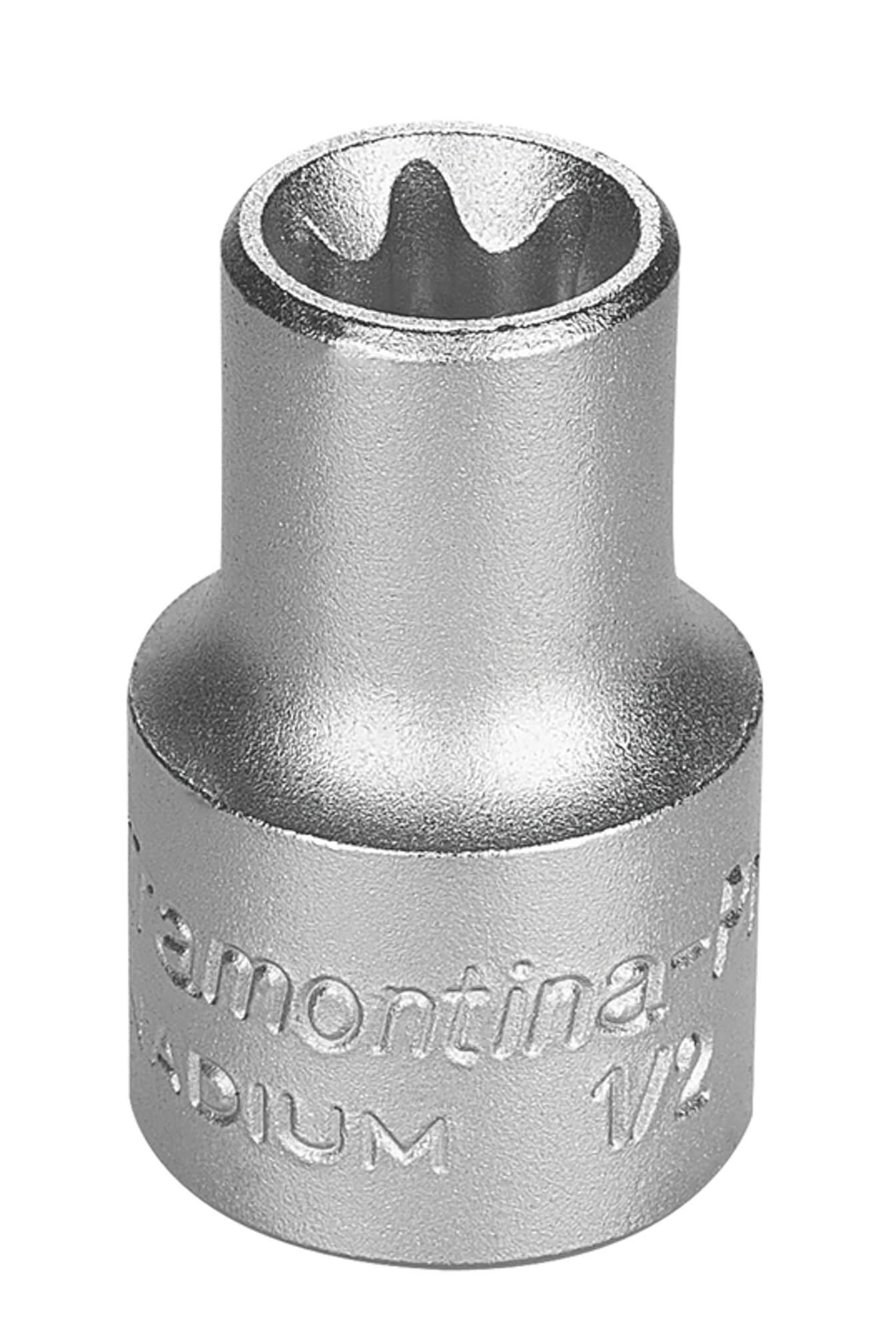 Soquete Trafix Torx Tork Fêmea Aço Cromo Vanádio E11 - 1/2