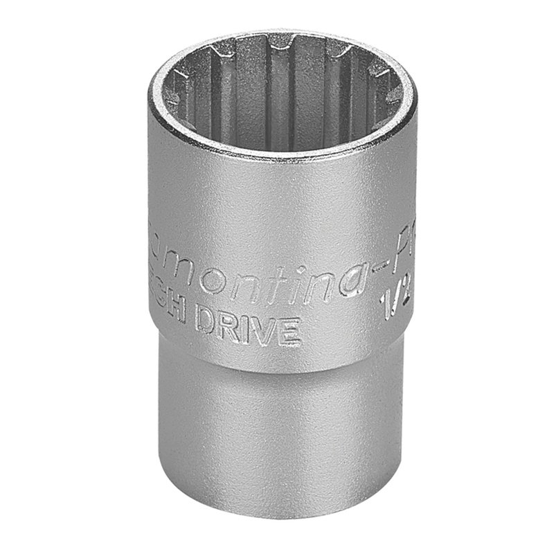 Soquete Techdrive em Aço Cromo Vanádio 21 mm - Encaixe 1/2" PRO
