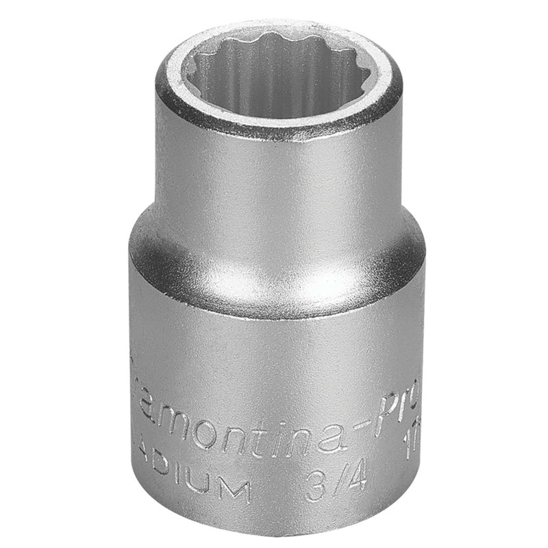 Soquete Estriado em Aço Cromo Vanádio 19 mm - Encaixe 3/4"