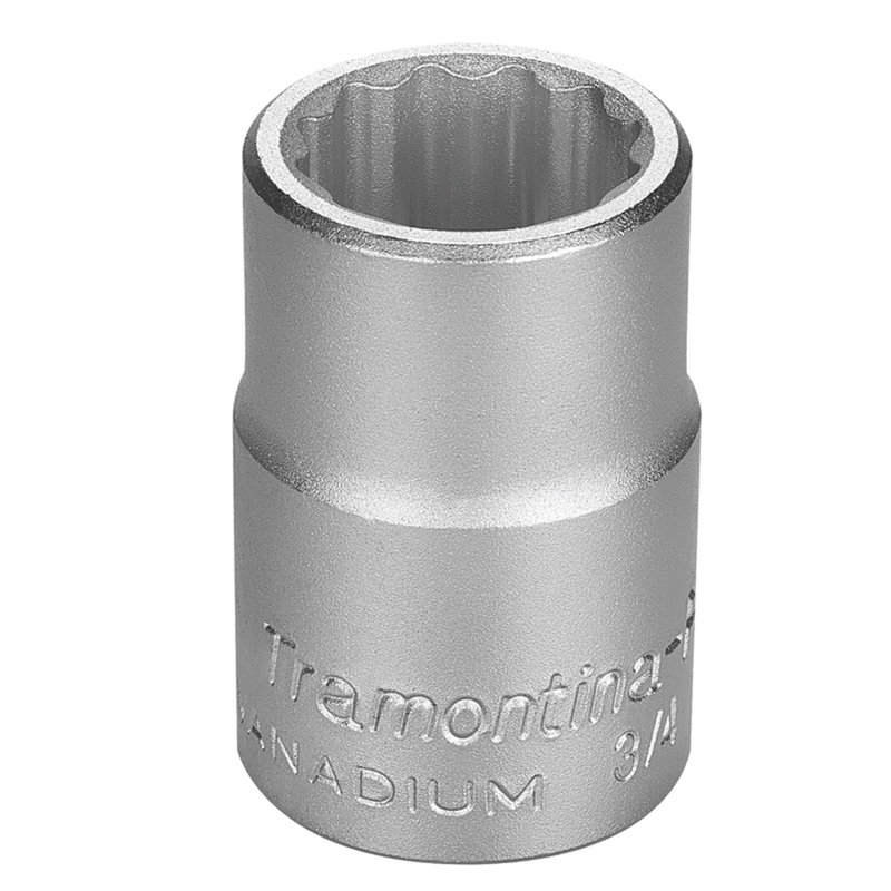 Soquete Estriado em Aço Cromo Vanádio 22 mm - Encaixe 3/4"