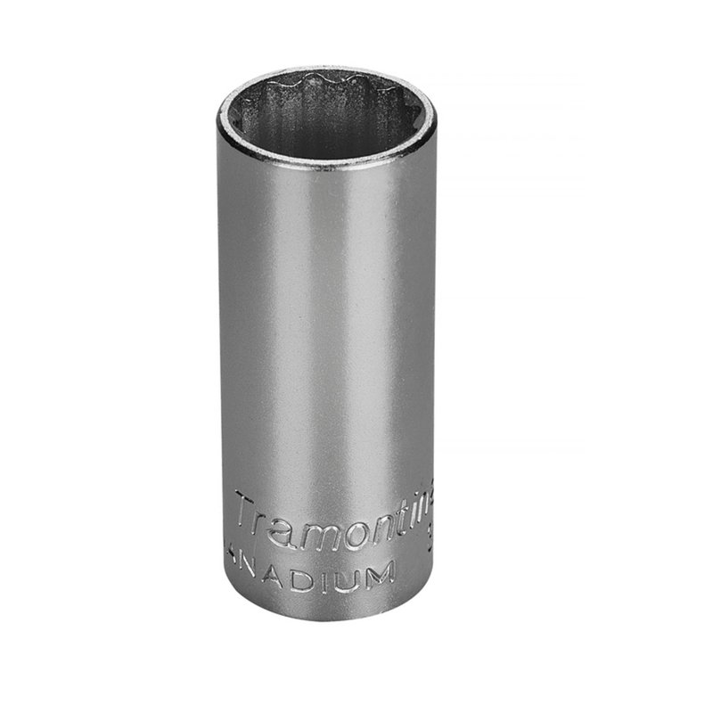 Soquete Estriado Longo em Aço Cromo Vanádio 20 mm - Encaixe 3/8" PRO