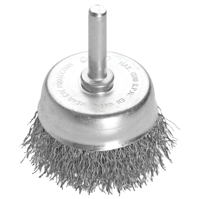 Escova Tipo Copo Arame Ondulado com Haste 2x1/4' PRO