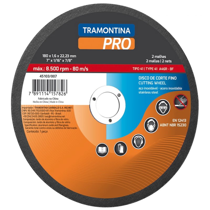 Disco de Corte Fino para Aço Inox e Materiais Endurecidos 12" PRO