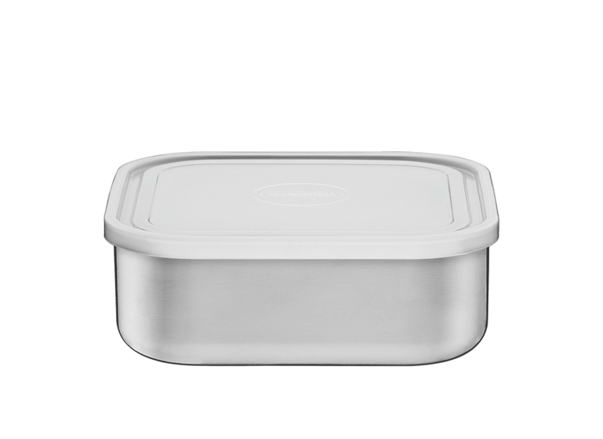 Pote Tramontina Freezinox Aço Inox Quadrado Tampa Plástica 19cm 2