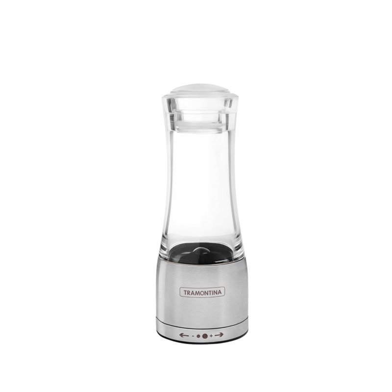 Moedor Realce para Sal ou Pimenta em Acrílico e Aço Inox com Moinho em Cerâmica