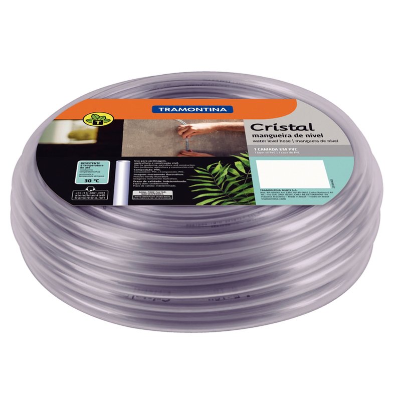 Mangueira de Nível Cristal 5/16" em PVC 1 Camada 30 m