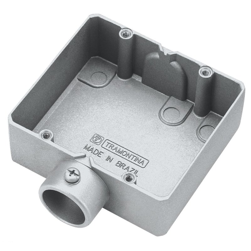Condulete duplo 3/4" tipo "ED" - sem tampa / sem rosca / com pintura eletrostática a pó